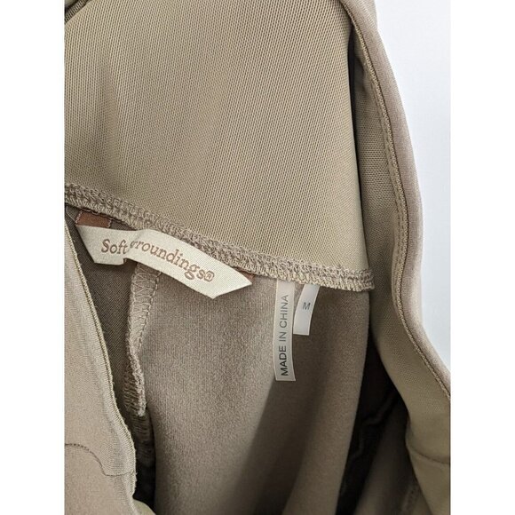 Soft Surroundings Pants Slimming Pull On Womens Medium Dress Beige Ponte - Picture 3 of 8